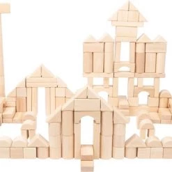 Small Foot Company Small Foot - Natural Wooden Building Blocks, Pack Of 200 In Bag -Duurzamer-speelgoed Winkel 550x409 16