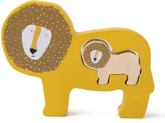 Trixie - Houten Baby Puzzel - Mr. Lion 1 Trixie - Houten Baby Puzzel - Mr. Lion