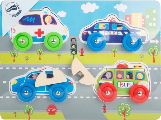 Small Foot Company 3D Puzzel Auto's - Houten Speelgoed Auto 3 Small Foot Company 3D Puzzel Auto's - Houten Speelgoed Auto - Afbeelding 3