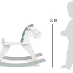 Merkloos Hobbelpaard Skandi Junior Hout 70 Cm Wit/grijs -Duurzamer-speelgoed Winkel 550x415 19