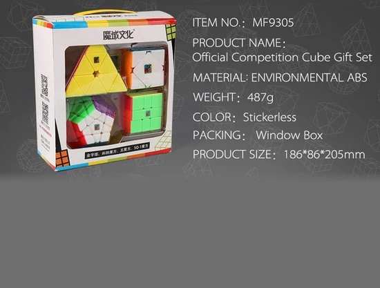 Moyu Meilong Megaminx, Pyraminx, Skewb, Square1 Kado Box 2 Moyu Meilong Megaminx, Pyraminx, Skewb, Square1 Kado Box - Afbeelding 2