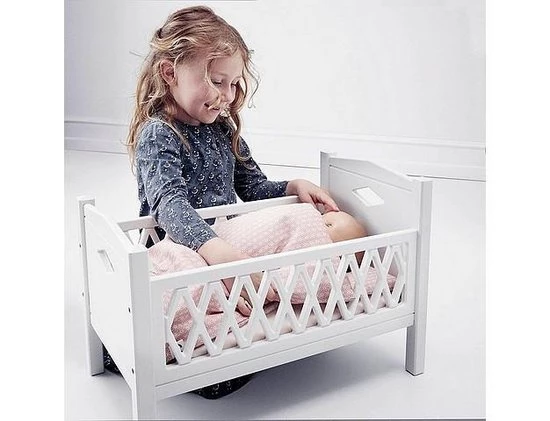 CamCam Copenhagen Camcam Harlequin Poppenbedje Wit 5 CamCam Copenhagen Camcam Harlequin Poppenbedje Wit - Afbeelding 5