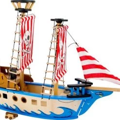 Small Foot Company Small Foot Piratenschip Jack Hout Rood 67 X 52 Cm