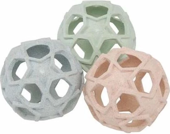 HEVEA Speelbal Ster - Upcycled Peach 2 HEVEA Speelbal Ster - Upcycled Peach - Afbeelding 2