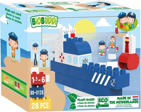 BioBuddi - Town - Police Boat (BB-0126) 6 BioBuddi - Town - Police Boat (BB-0126) - Afbeelding 6