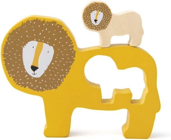 Trixie - Houten Baby Puzzel - Mr. Lion 2 Trixie - Houten Baby Puzzel - Mr. Lion - Afbeelding 2