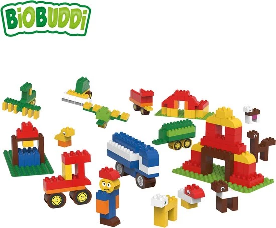BiOBUDDi Educatieve Blokkenset Grote Boerderij - 243 Delig 2 BiOBUDDi Educatieve Blokkenset Grote Boerderij - 243 Delig - Afbeelding 2