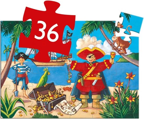 Djeco De Piraat En Z'n Schat - 36 Stukjes 1 Djeco De Piraat En Z'n Schat - 36 Stukjes