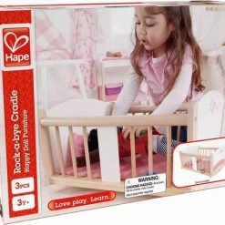 Hape - Rock-a-bye Cradle - Houten Poppenwieg -Duurzamer-speelgoed Winkel 550x461