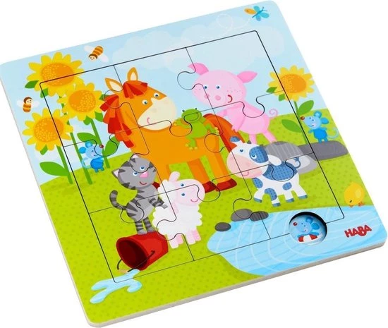 HABA Houten Raampuzzel Dierenvrienden 1 HABA Houten Raampuzzel Dierenvrienden