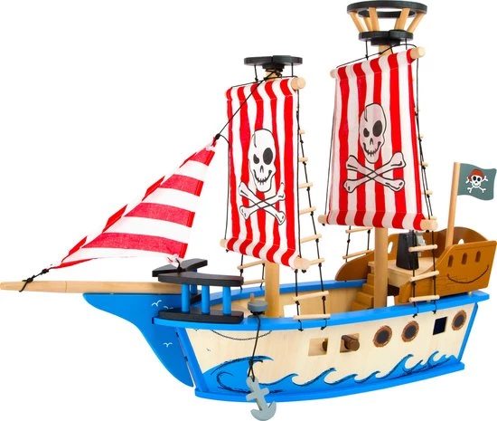 Small Foot Company Small Foot Piratenschip Jack Hout Rood 67 X 52 Cm 4 Small Foot Company Small Foot Piratenschip Jack Hout Rood 67 X 52 Cm - Afbeelding 4