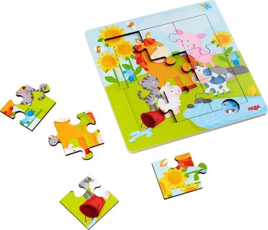HABA Houten Raampuzzel Dierenvrienden 2 HABA Houten Raampuzzel Dierenvrienden - Afbeelding 2
