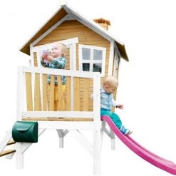 AXI Robin Speelhuis In Bruin/Wit - Met Verdieping En Paarse Glijbaan - Speelhuisje Voor De Tuin / Buiten - FSC Hout - Speeltoestel Voor Kinderen 45 AXI Robin Speelhuis In Bruin/Wit - Met Verdieping En Paarse Glijbaan - Speelhuisje Voor De Tuin / Buiten - FSC Hout - Speeltoestel Voor Kinderen -Duurzamer-speelgoed Winkel 550x474 4
