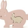 Trixie - Houten Baby Puzzel - Mrs. Rabbit