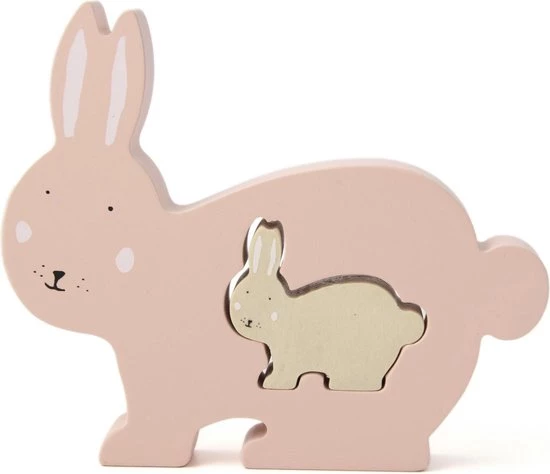 Trixie - Houten Baby Puzzel - Mrs. Rabbit 1 Trixie - Houten Baby Puzzel - Mrs. Rabbit
