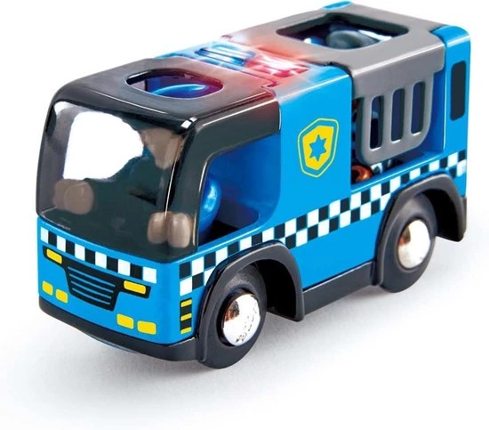 Hape Politieauto Met Sirene Hout 9,5 Cm 2 Hape Politieauto Met Sirene Hout 9,5 Cm - Afbeelding 2