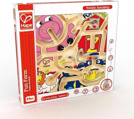 Hape Behendigheidsspel Fun Farm 25,4 Cm 1 Hape Behendigheidsspel Fun Farm 25,4 Cm