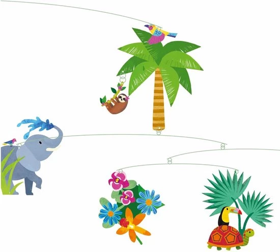 DJECO Mobiel Oerwoud Amazone - De Wereld Van De Jungle 2 DJECO Mobiel Oerwoud Amazone - De Wereld Van De Jungle - Afbeelding 2