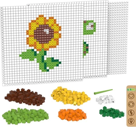 Biobuddi Pixel & Create Bloem En Schildpad BB-2014 9 Biobuddi Pixel & Create Bloem En Schildpad BB-2014 - Afbeelding 9