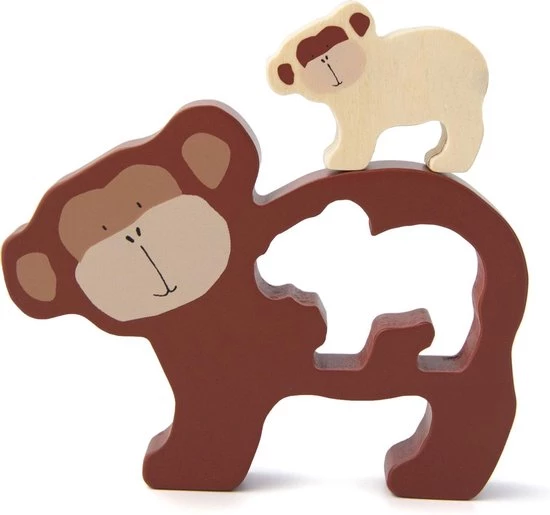 Trixie Houten Babypuzzel | Mr. Monkey | Baby Puzzle | Speelgoed 2 Trixie Houten Babypuzzel | Mr. Monkey | Baby Puzzle | Speelgoed - Afbeelding 2