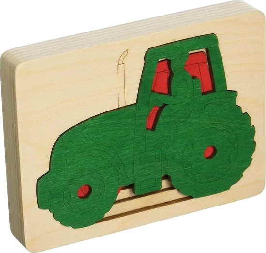 Hape Vormenpuzzel Five Tractors Junior Hout 6-delig 2 Hape Vormenpuzzel Five Tractors Junior Hout 6-delig - Afbeelding 2