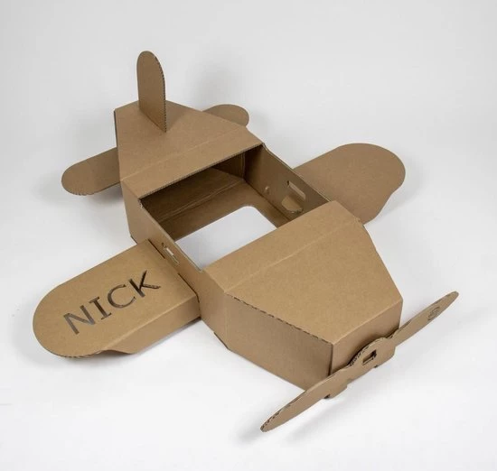 Kartonnen Speelgoed Vliegtuig - Sinterklaas Cadeau - Hobbykarton - KarTent 6 Kartonnen Speelgoed Vliegtuig - Sinterklaas Cadeau - Hobbykarton - KarTent - Afbeelding 6