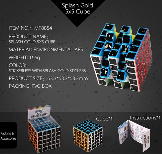 Moyu MF Special Splash Gold Cadeau Box 7 Moyu MF Special Splash Gold Cadeau Box - Afbeelding 7