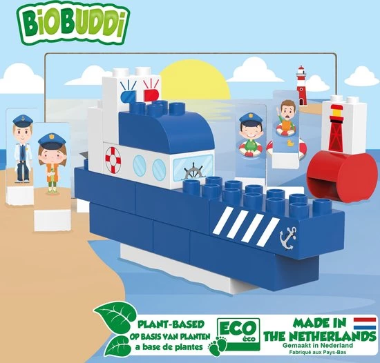 BioBuddi - Town - Police Boat (BB-0126) 4 BioBuddi - Town - Police Boat (BB-0126) - Afbeelding 4