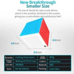 MoYu 10x10 Speedcube - Stickerless - Draai Kubus Puzzel - Magic Cube - Gratis Verzending -Duurzamer-speelgoed Winkel 550x539
