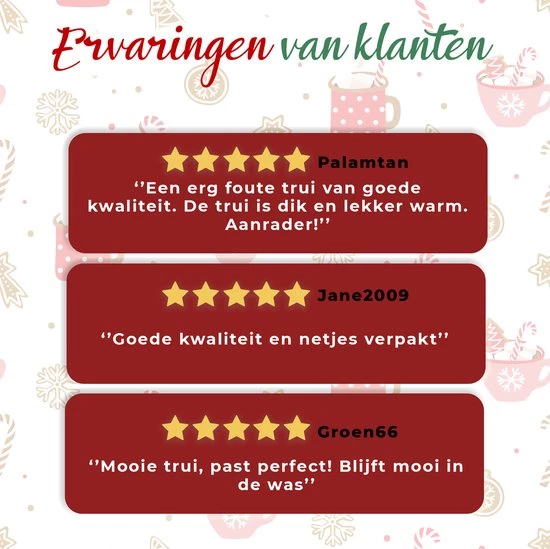 Jule Sweaters Foute Kersttrui Dames & Heren - Christmas Sweater "De Lievelingstrui Van De Kerstman" - 100% Biologisch Katoen - Kerst Trui Mannen & Vrouwen Maat XXL 8 Jule Sweaters Foute Kersttrui Dames & Heren - Christmas Sweater "De Lievelingstrui Van De Kerstman" - 100% Biologisch Katoen - Kerst Trui Mannen & Vrouwen Maat XXL - Afbeelding 8