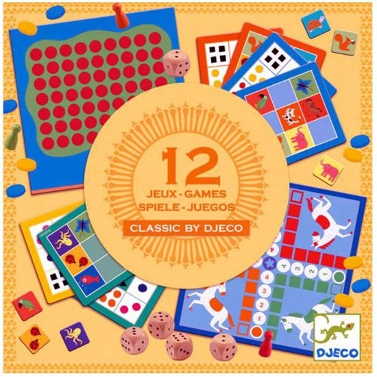 Djeco - Classic Box - 12 Spellen - 4+ 1 Djeco - Classic Box - 12 Spellen - 4+