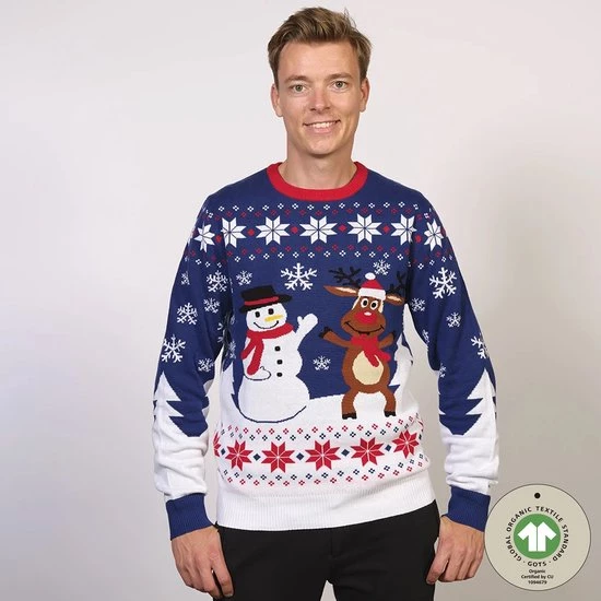 Jule Sweaters Foute Kersttrui Dames & Heren - Christmas Sweater "Beste Vrienden" - 100% Biologisch Katoen - Kerst Trui Mannen & Vrouwen Maat XL 6 Jule Sweaters Foute Kersttrui Dames & Heren - Christmas Sweater "Beste Vrienden" - 100% Biologisch Katoen - Kerst Trui Mannen & Vrouwen Maat XL - Afbeelding 6