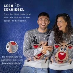 JAP Christmas JAP Foute Kersttrui - Rudolf Het Rendier - Kerstcadeau Volwassenen - Dames En Heren - Kerst - S - Grijs -Duurzamer-speelgoed Winkel 550x550 17