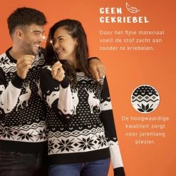 JAP Christmas JAP Foute Kersttrui - Classic One - Kerstcadeau Volwassenen - Dames En Heren - Kerst - XL - Zwart -Duurzamer-speelgoed Winkel 550x550 174