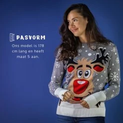 JAP Christmas JAP Foute Kersttrui - Rudolf Het Rendier - Kerstcadeau Volwassenen - Dames En Heren - Kerst - S - Grijs -Duurzamer-speelgoed Winkel 550x550 18