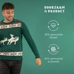 JAP Christmas JAP Foute Kersttrui - Rendier Trio - Kerstcadeau Volwassenen - Dames En Heren - Kerst - S - Blauw -Duurzamer-speelgoed Winkel 550x550 188