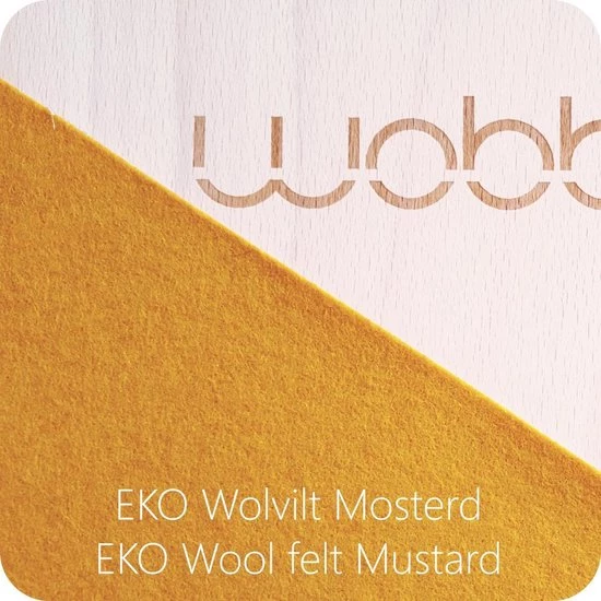 Wobbel - Original - Blank Gelakt Met Vilt - Mosterd (geel) 8 Wobbel - Original - Blank Gelakt Met Vilt - Mosterd (geel) - Afbeelding 8