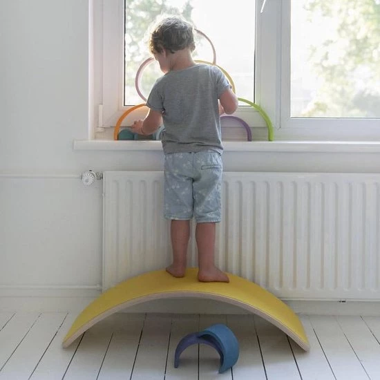 Wobbel - Original - Blank Gelakt Met Vilt - Mosterd (geel) 11 Wobbel - Original - Blank Gelakt Met Vilt - Mosterd (geel) - Afbeelding 11