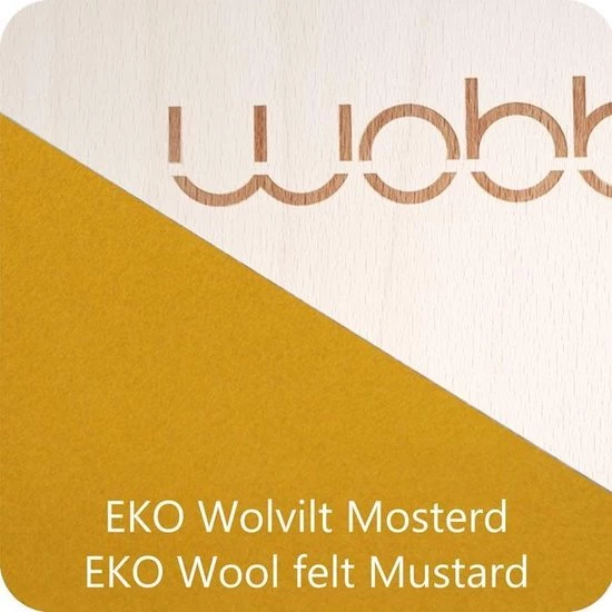Wobbel - Original - Blank Gelakt Met Vilt - Mosterd (geel) 12 Wobbel - Original - Blank Gelakt Met Vilt - Mosterd (geel) - Afbeelding 12