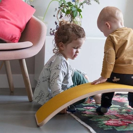 Wobbel - Original - Blank Gelakt Met Vilt - Mosterd (geel) 16 Wobbel - Original - Blank Gelakt Met Vilt - Mosterd (geel) - Afbeelding 16