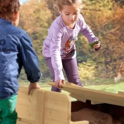 AXI Ella XL Houten Zandbak In Grijs/Bruin - Met Zitbankjes En Deksel - FSC Hout - 120x120x20cm - Zandbak Voor Kinderen -Duurzamer-speelgoed Winkel 550x550 297