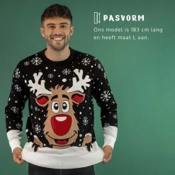 JAP Christmas JAP Foute Kersttrui - Rudolf Het Rendier - Kerstcadeau - Voor Kinderen - Kerst - 3/4 Jaar - Zwart -Duurzamer-speelgoed Winkel 550x550 30