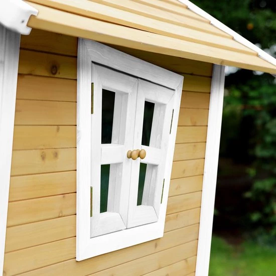 AXI Robin Speelhuis In Bruin/Wit - Met Verdieping En Paarse Glijbaan - Speelhuisje Voor De Tuin / Buiten - FSC Hout - Speeltoestel Voor Kinderen 21 AXI Robin Speelhuis In Bruin/Wit - Met Verdieping En Paarse Glijbaan - Speelhuisje Voor De Tuin / Buiten - FSC Hout - Speeltoestel Voor Kinderen - Afbeelding 21