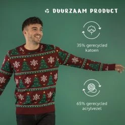 JAP Christmas JAP Foute Kersttrui - Christmas Tree - Kerstcadeau Volwassenen - Dames En Heren - Kerst - S - Donker Rood -Duurzamer-speelgoed Winkel 550x550 423