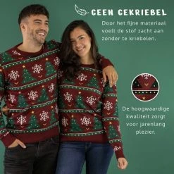 JAP Christmas JAP Foute Kersttrui - Christmas Tree - Kerstcadeau Volwassenen - Dames En Heren - Kerst - S - Donker Rood -Duurzamer-speelgoed Winkel 550x550 424