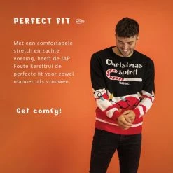 JAP Christmas JAP Foute Kersttrui - Christmas Spirit - Kerstcadeau Volwassenen - Dames En Heren - Kerst - 3XL - Zwart -Duurzamer-speelgoed Winkel 550x550 451