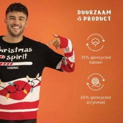 JAP Christmas JAP Foute Kersttrui - Christmas Spirit - Kerstcadeau Volwassenen - Dames En Heren - Kerst - 3XL - Zwart -Duurzamer-speelgoed Winkel 550x550 452