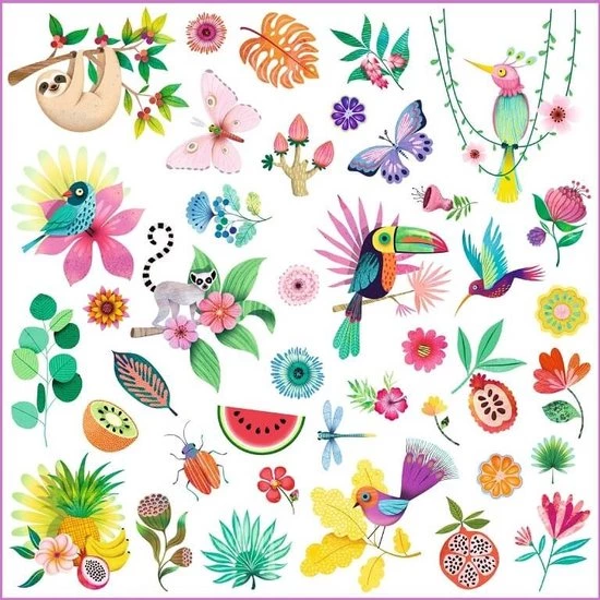 Djeco - Stickers Paradijs - 4 Stickervellen 2 Djeco - Stickers Paradijs - 4 Stickervellen - Afbeelding 2