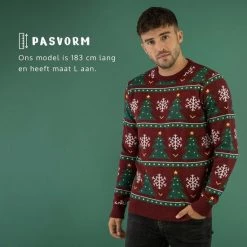 JAP Christmas JAP Foute Kersttrui - Christmas Tree - Kerstcadeau Volwassenen - Dames En Heren - Kerst - XL - Donker Rood -Duurzamer-speelgoed Winkel 550x550 507