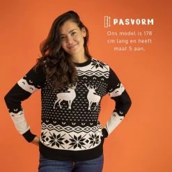 JAP Christmas JAP Foute Kersttrui - Classic One - Kerstcadeau Volwassenen - Dames En Heren - Kerst - S - Zwart -Duurzamer-speelgoed Winkel 550x550 58